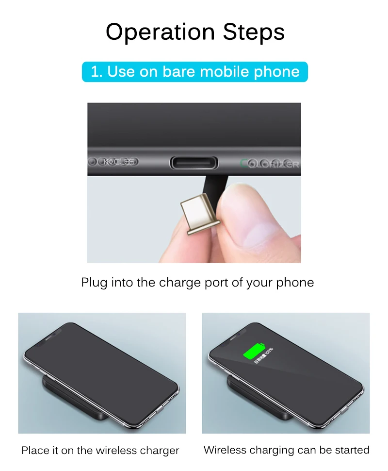 Универсальный Qi беспроводной зарядный приемник для iPhone 7 6s Plus 5S Micro usb type C беспроводной зарядный коврик для samsung huawei Xiaomi