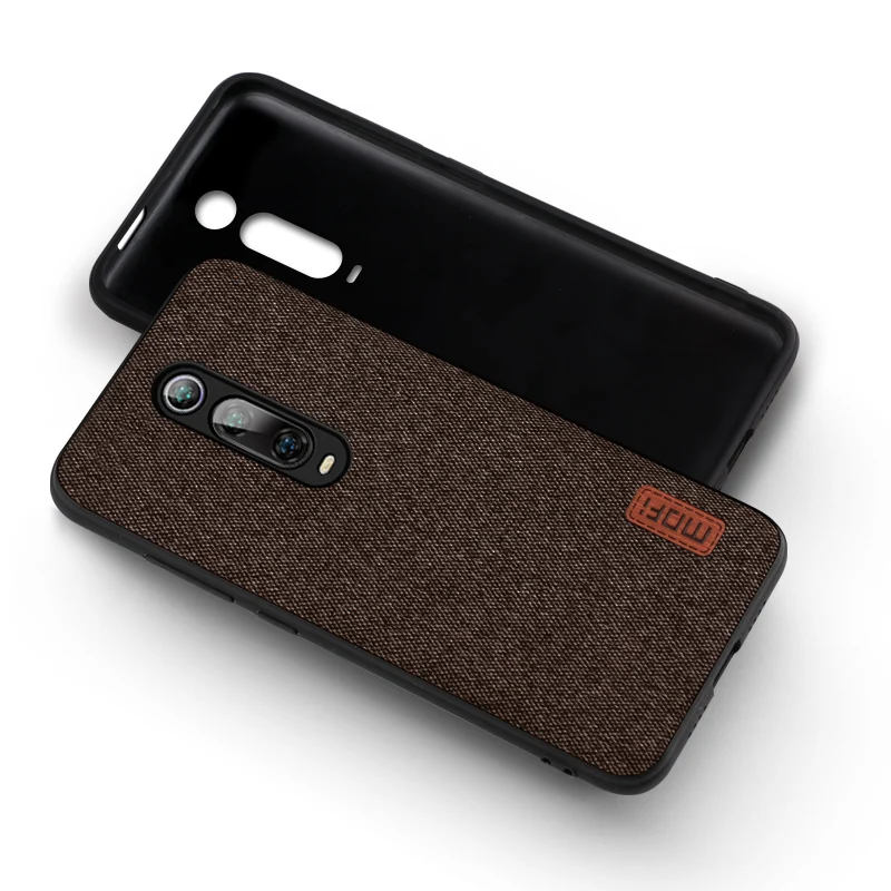 coffee Для Xiaomi mi 9T Pro Чехол защитный тканевый силиконовый чехол для задней панели capas MOFi global mi 9T деловой чехол - Цвет: coffee