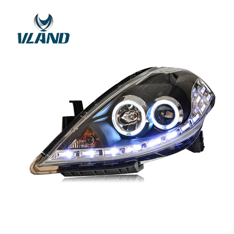 VLAND Factory для налобного фонаря для Tiida светодиодный налобный светильник 2007-2010 DRL H7 ксеноновая лампа Plug And Play дизайн светодиодный налобный светильник+ H7/D2H