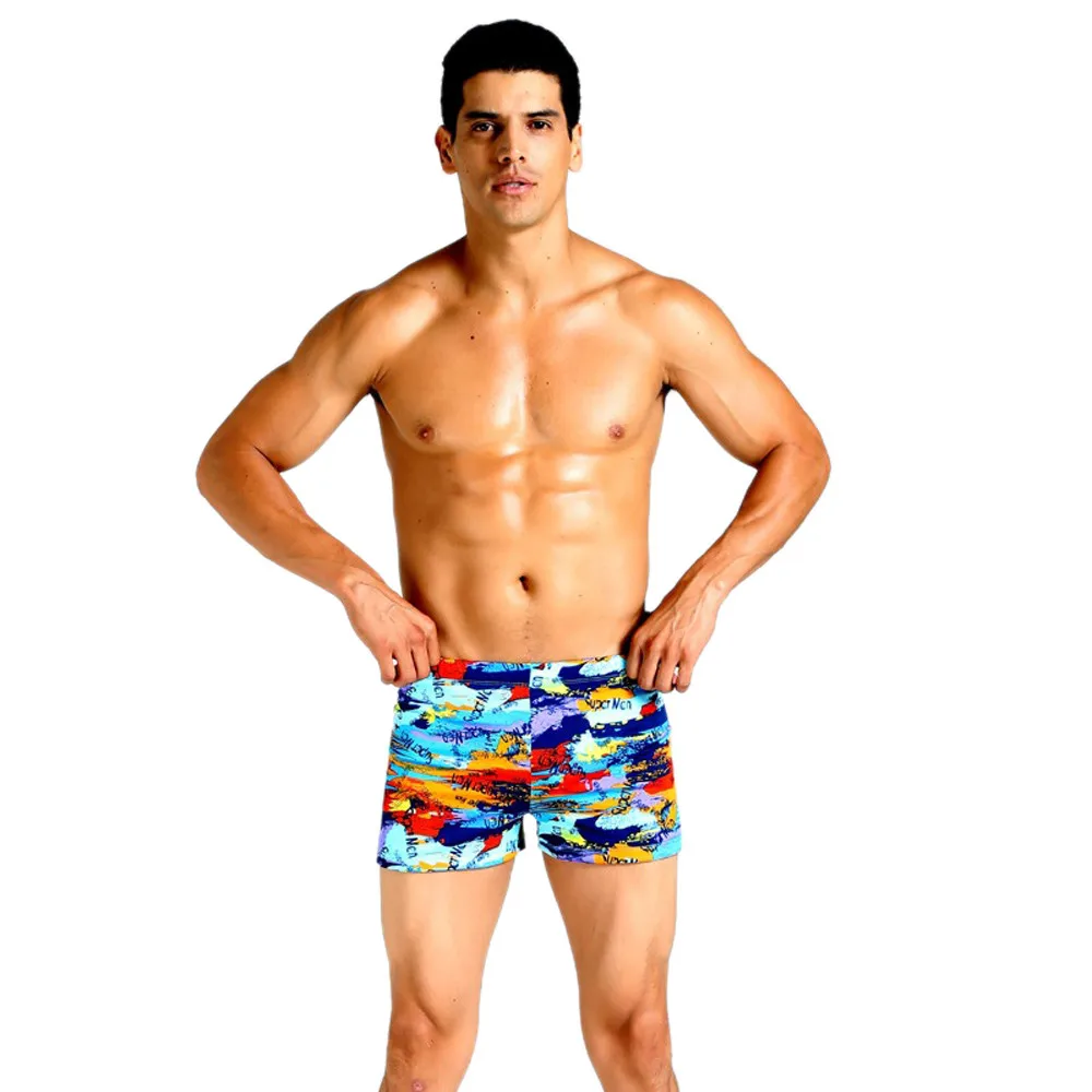 Мужские плавки с мешочком купальные шорты боксеры завязками спереди штаны
