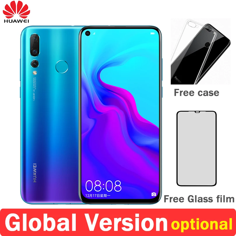 HUAWEI Nova 4 Смартфон Android 9,0 kirin 970 Octa Core отпечатков пальцев(FingerPrint ID AI Камера 6,4 дюйма 4* Камера s 3750 мА/ч, сотовый телефон