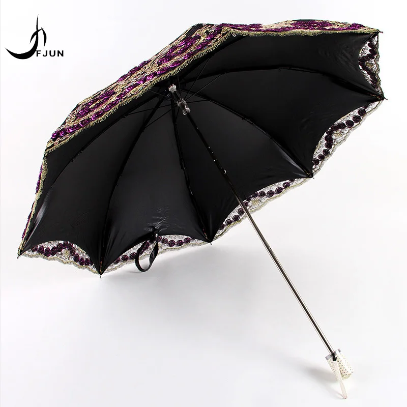 Фото Двойной складной солнцезащитный зонтик от дождя для женщин двойной слой УФ