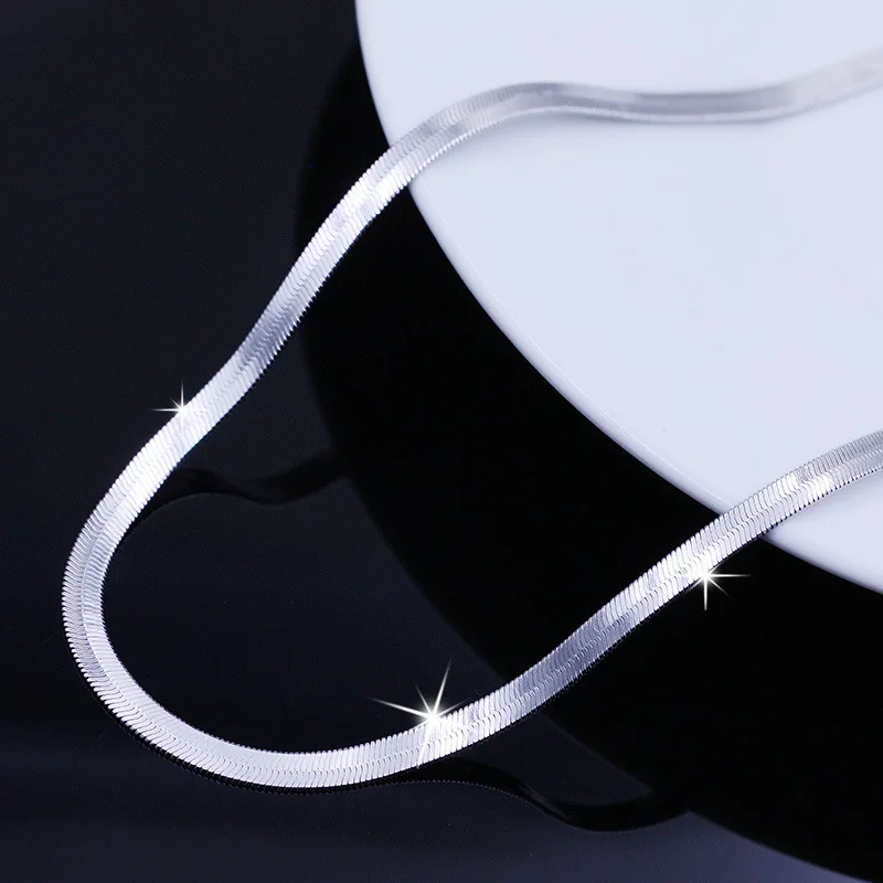 2020 Мода безопасности DIY кулон ожерелье плоская цепочка из змеиных костей для