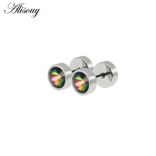 Серьги Alisouy, серьги-гвоздики, Серьги Для Пирсинга Ушей, серебряные серьги-гвоздики для ушной хрящ, ювелирные изделия для тела, серьги-гвоздики унисекс для мужчин и женщин