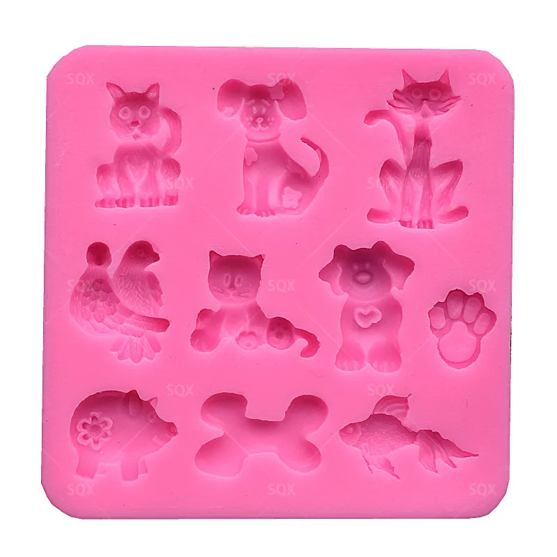 Силиконовая форма для помадки в форме животного инструменты украшения торта