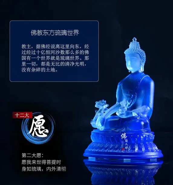 Застекленные фармацевтические Будды Liao Zong 4/7/9 дюйма гостиная вход в город