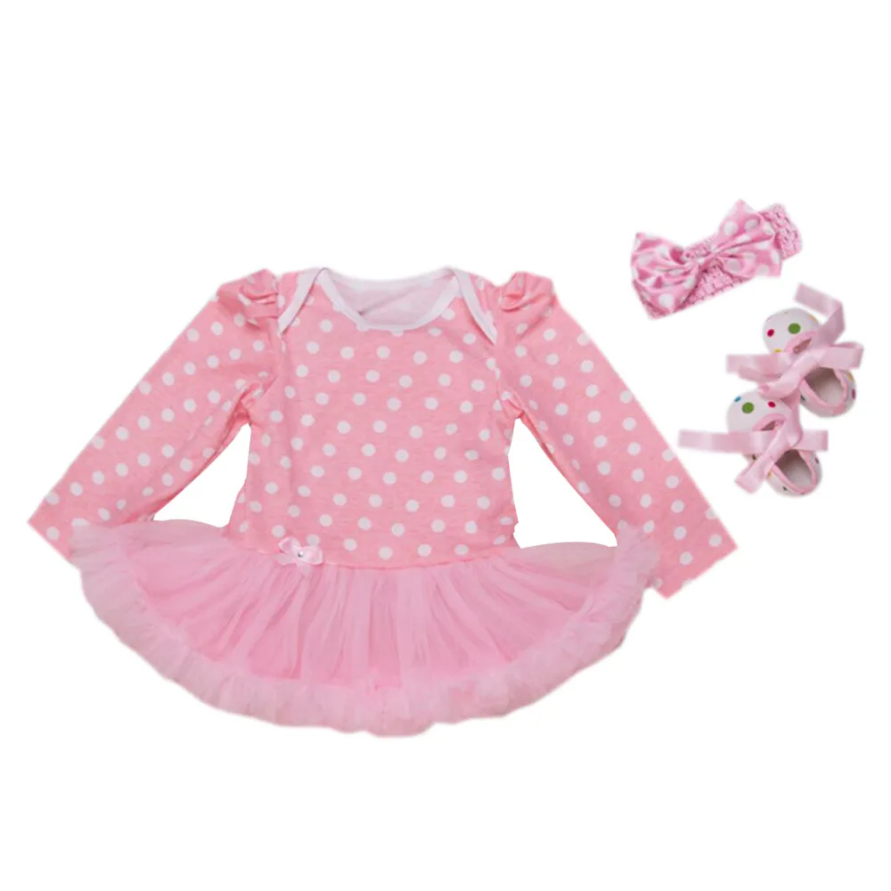 Комплект из 3 предметов Платье-пачка для новорожденных девочек на день Патрика