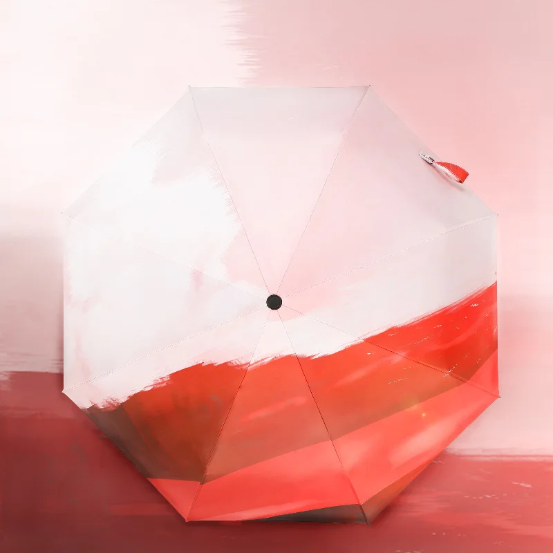 Полностью автоматический зонт от дождя для женщин 3 складных зонта Мужской Зонт