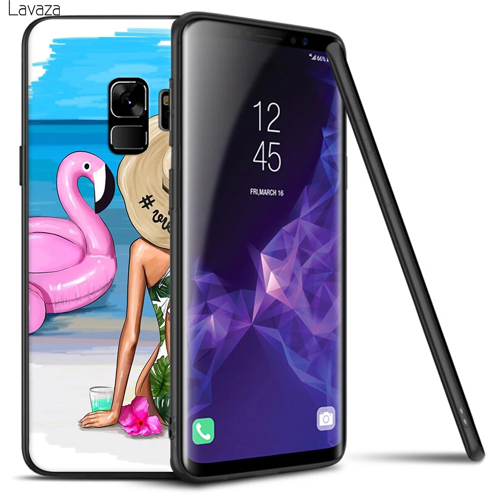 Lavaza Brown Hair Baby Mom Girl Soft Case for Galaxy A3 A5 2016 2017 A6 plus A7 A8 A9 J6 2018 A10 30 40 50 70 |