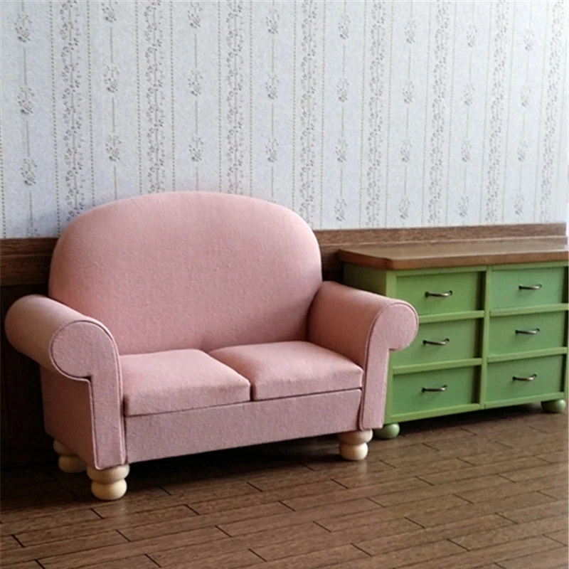 1/6 кукольная мебель игрушка для кукол миниатюрный розовый диван кавайная мини