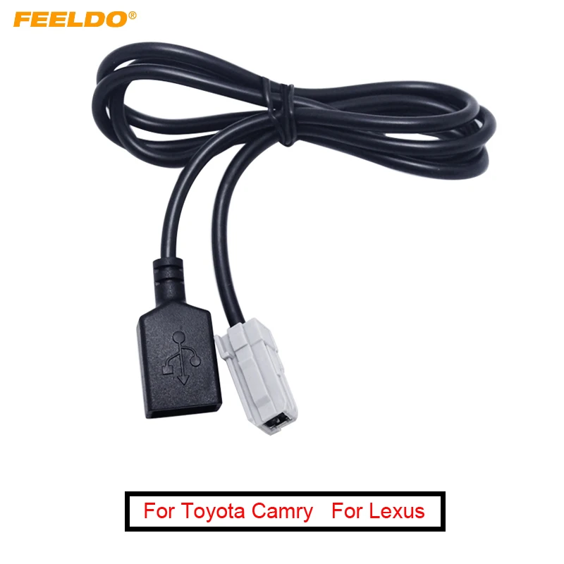 FEELDO 5 шт. Новое поступление USB AUX MP3 аудио входной кабель для Toyota Camry RAV4 Mazda CX-5/M2 CD