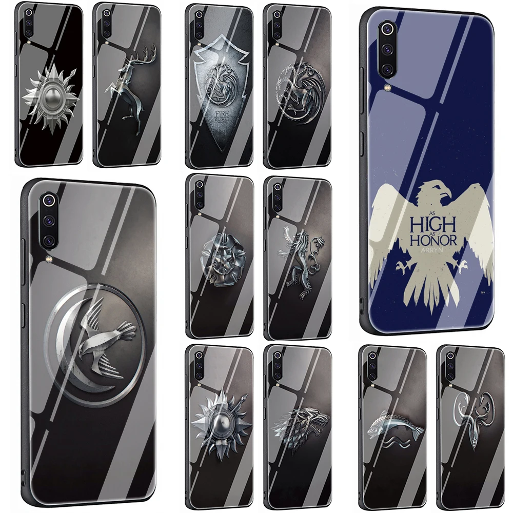 Чехол для телефона из закаленного стекла Game Thrones Daenerys Nine Family Crests Xiaomi Mi 8 9 Redmi 4X 6A Note 5