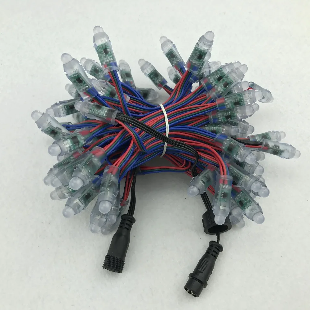 100 шт./компл. DC12V адресуемый 12 мм WS2811 Светодиодный умный пиксельный узел RGB