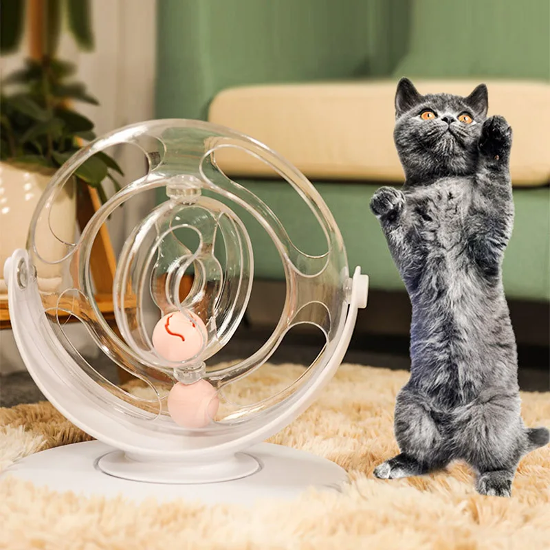 Оригинальные игрушки для кошек вращающийся мяч интерактивный космический цикл