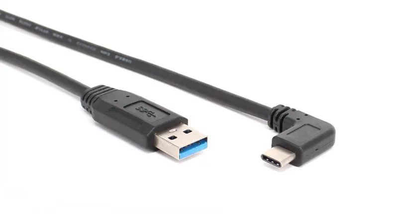 90 градусов кабель USB 3 0 тип A папа к 1 Тип C Мужской Угол синхронизации и зарядки
