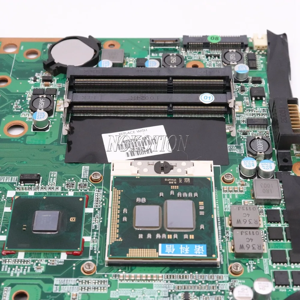 NOKOTION 605704-001 DA0UP6MB6F0 материнская плата для ноутбука hp Pavilion DV6 DV6T DV6-2000 1 ГБ видеокарта DDR3 основная плата Бесплатный процессор