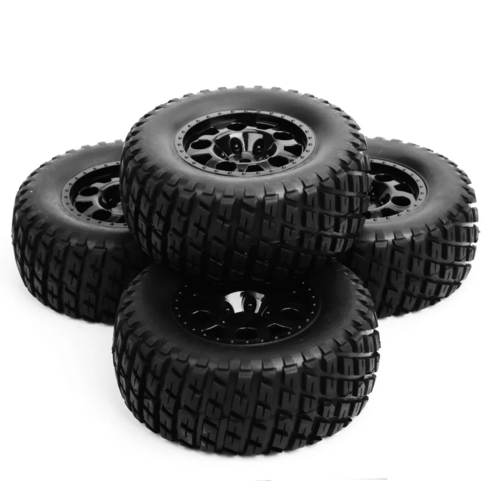 Short Course Truck Tires and Wheel Rims with 12mm Hex fit 1:10 Scale RC Car Model Toys Accessories | Игрушки и хобби