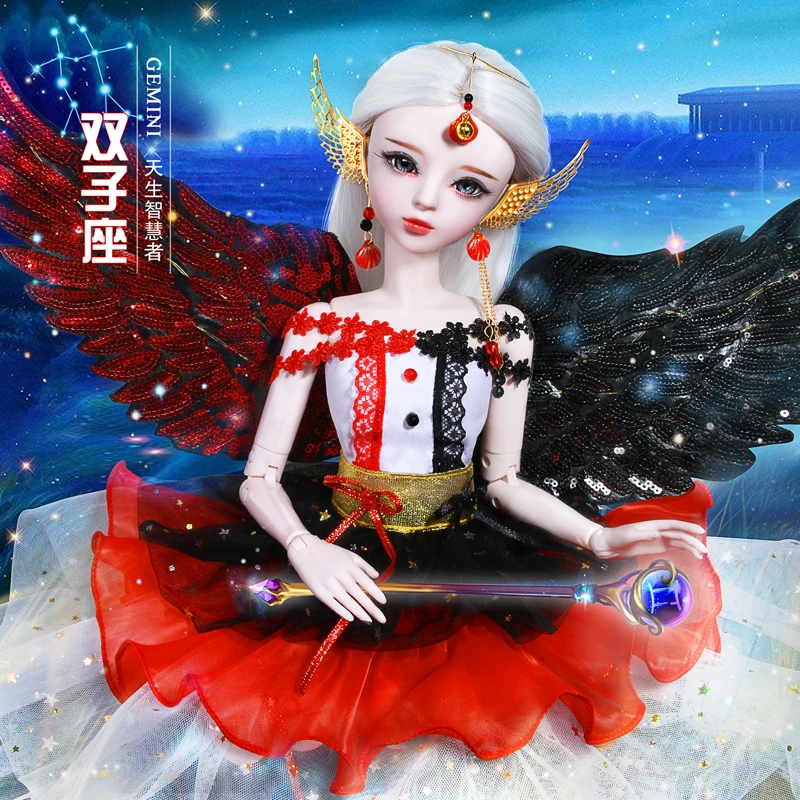 Ручная работа, 12 созвездий 1/3, Bjd кукла 60 см, Знак зодиака, богиня, куклы для девочек, игрушки для детей, подарок на день рождения