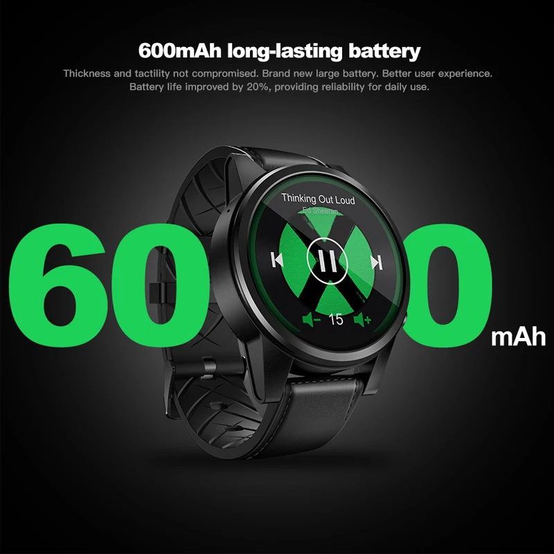 Zeblaze Thor 4 PRO 4G умные часы сердечного ритма тест Кристалл дисплей gps четырехъядерный 16 Гб 600 мАч гибридные кожаные умные часы с ремнем мужские