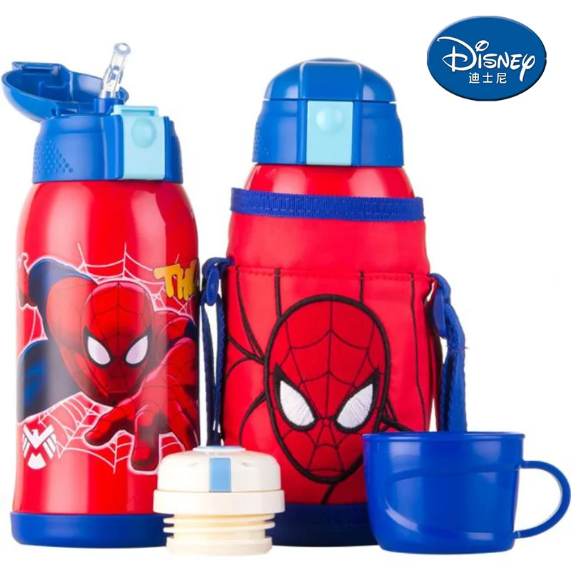 Disney Insulation 600 мл с двойной крышкой ремешок вышивка чашка набор термос нержавеющая