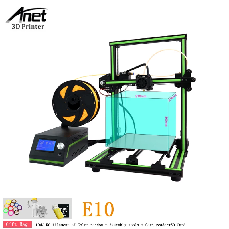 3D-принтер Anet E10 рамка из алюминиевого сплава простая сборка большой размер 300X300X400