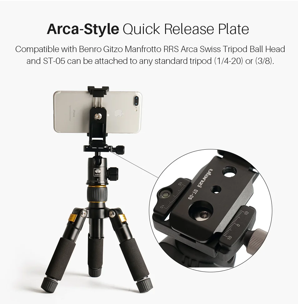 Ulanzi ST 05 складной штатив для телефона адаптер держатель вертикальный 360 подставка