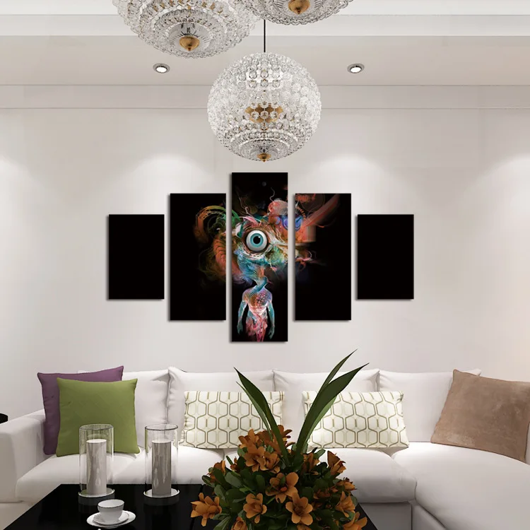 

FIVE PC NO FRAME One eyed monster Oil Painting Printed Oil Painting On Canvas Oil Painting for Home Decor Wall Decor