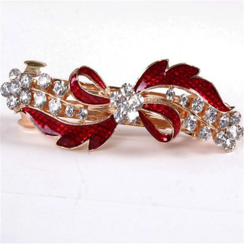 Vogue со стразами и бантом заколки шпильки Головные уборы зажим для волос Обувь