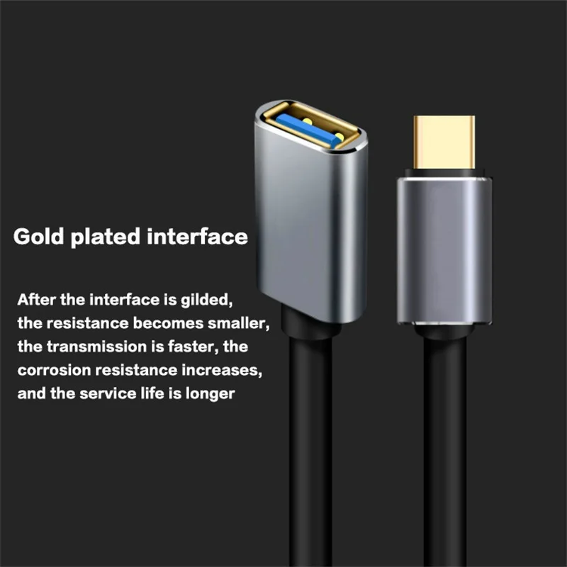 USB C Type к 3 0 OTG адаптер папа женскому 5 Гбит/с USB3.0 кабель удлинитель для Macbook pro samsung s9|