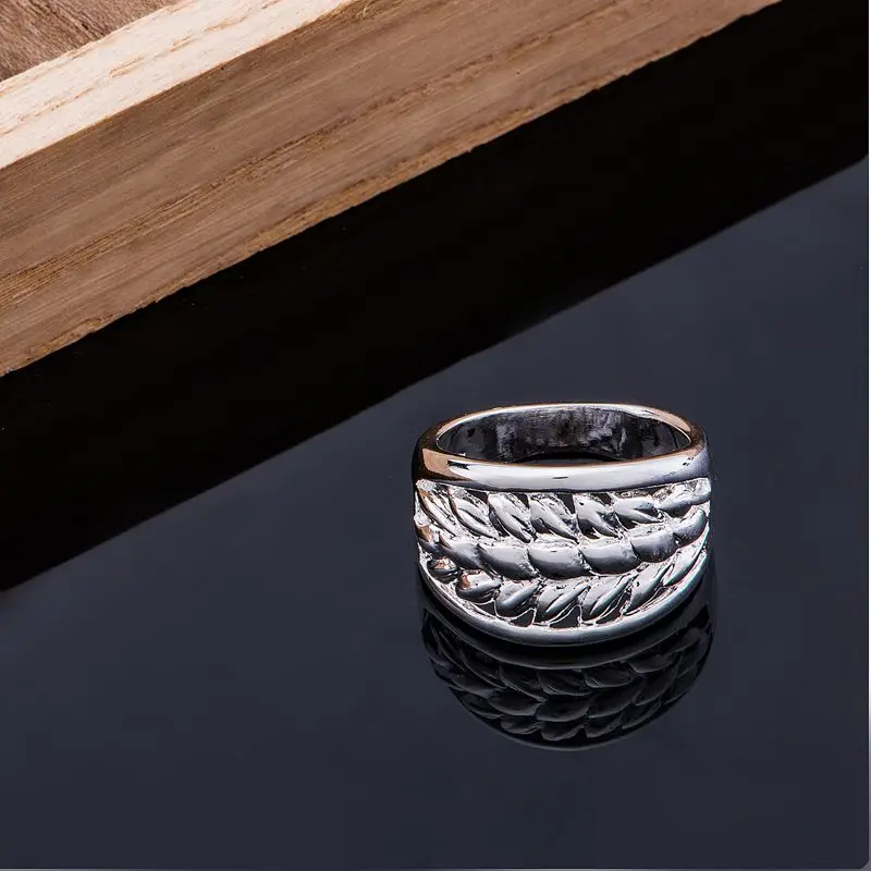 Круговое блестящее оптовое серебряное кольцо 925 модное ювелирное 925sterling-silver ZVBDEFMS