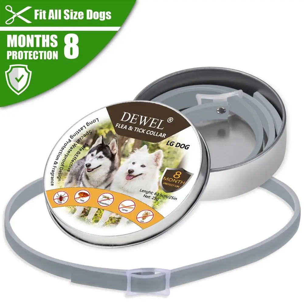 4 Generation Dog Dewel летний анти-насекомое ошейник для кошек, собак, против блох, комаров, клещей, водонепроницаемый ошейник для кошек, блох, для питомцев, 8 месяцев защиты - Цвет: 4 Generation Dog