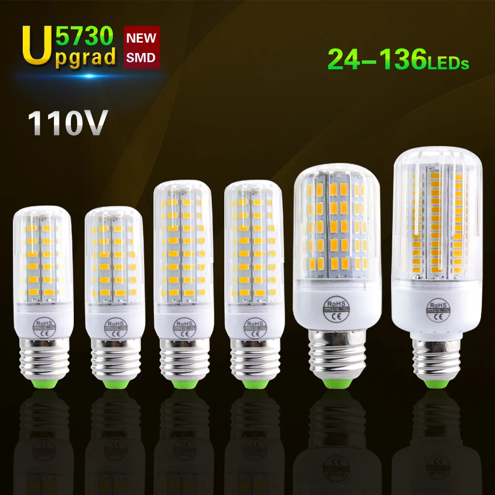 110 В 127 в E27 светодиодная лампа 24 30 42 64 80 89 108 136Led лампы высокой мощности как 20 Вт до 120