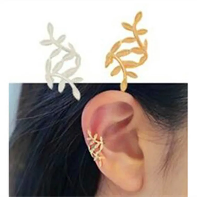 2018 горячая Распродажа листья женщина без уха пирсинг клипы Earcuff kolczyki ohrclips серьги