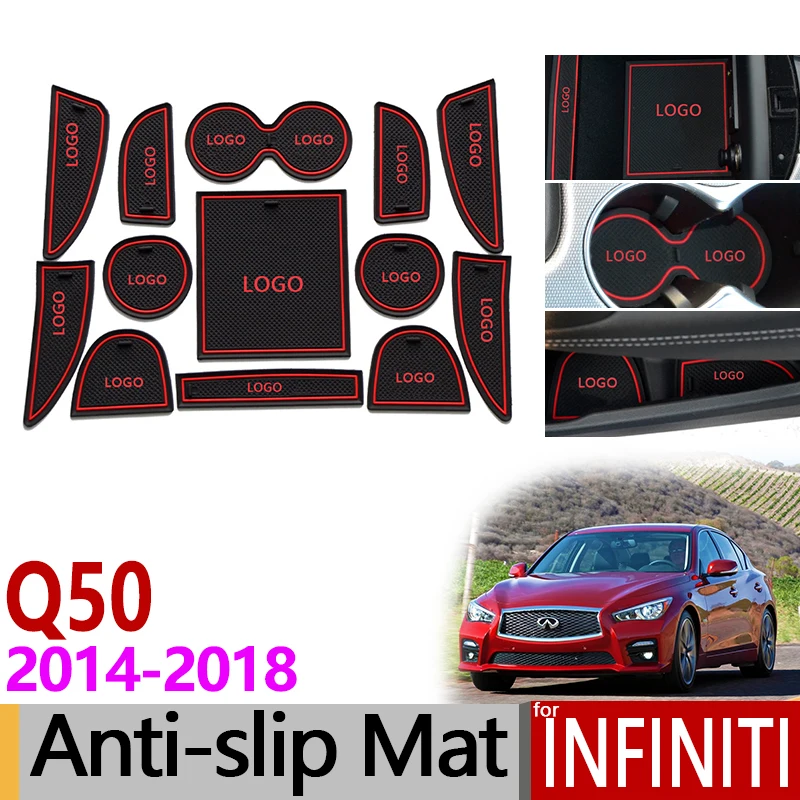 Нескользящий коврик для ворот резиновые подставки Infiniti Q50 V37 2014 2015 2016 2017 2018