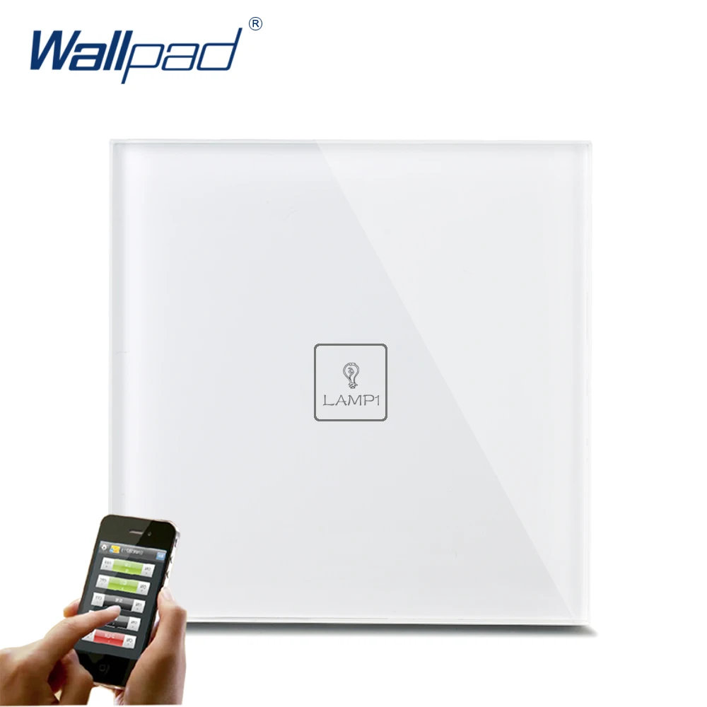 

App Wireless WIFI Control Smart Home Wallpad White Crystal Switch 110-250V EU UK 1 Gang Touch Remote WIFI Control Light Switch