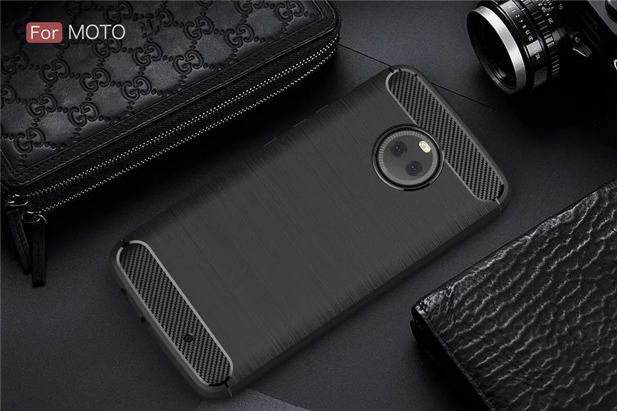 Противоударный чехол для телефона Motorola One чехол s power Cover MOTO X4 Z4 Z Z2 Z3 Play Force Углеродное Волокно ТПУ силиконовый чехол для телефона