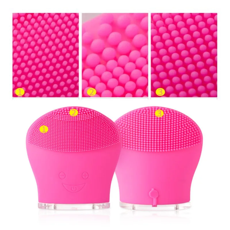 Щетка для чистки лица Sonic мини Cleaner Водонепроницаемый силиконовые глубокой