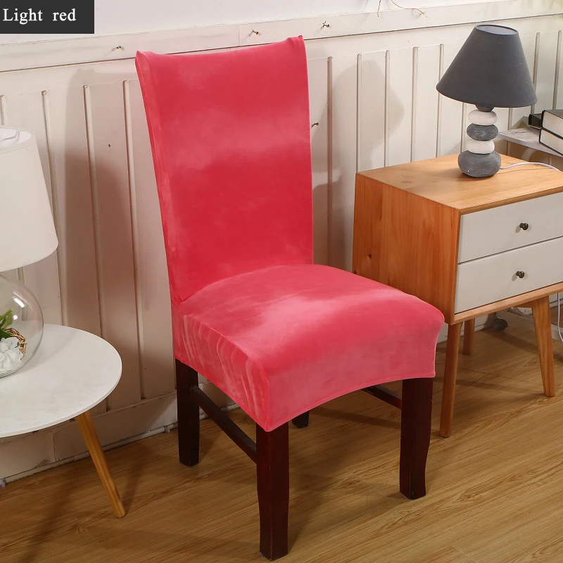 Спандекс стрейч фланелевые плюшевые Анти-грязные съемные чехлы для обеденных стульев моющиеся эластичные чехлы для стульев защитный чехол для банкета
