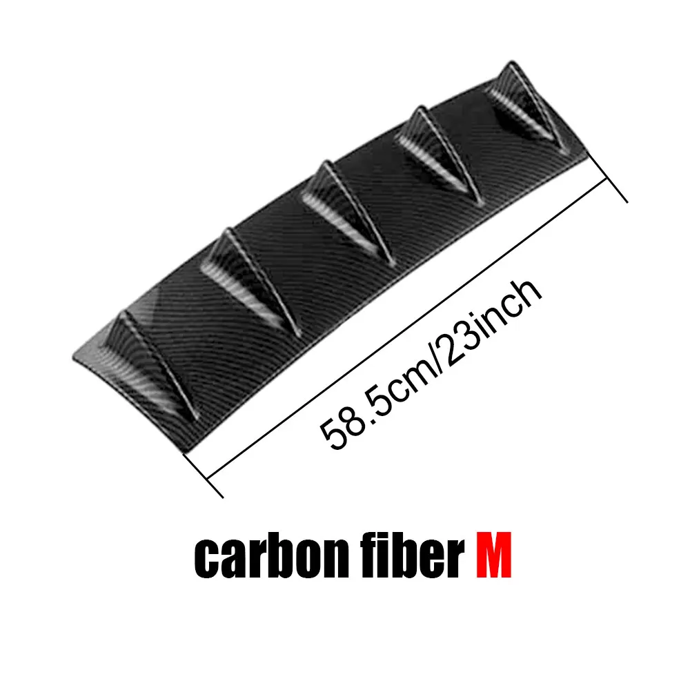 carbon look M 58.5 ABS черный блеск заднего бампера Диффузор спойлер плавник акулы комплект подходит для универсальных автомобилей автомобиля Стайлинг углеродного волокна вид - Цвет: carbon look M 58.5