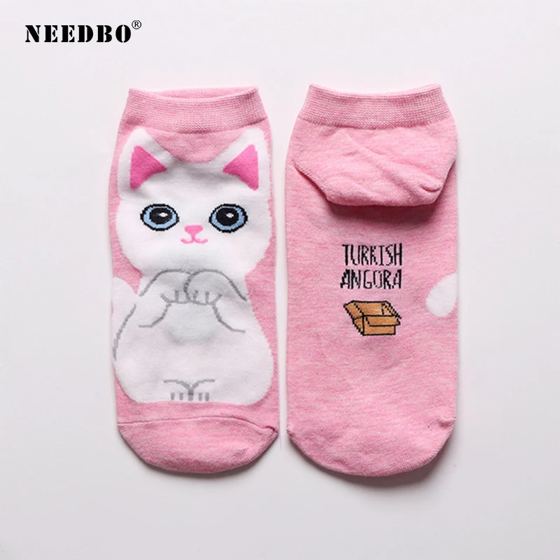 NEEDBO/женские носки с котом сексуальные башмачки принтом забавные Женские носочки