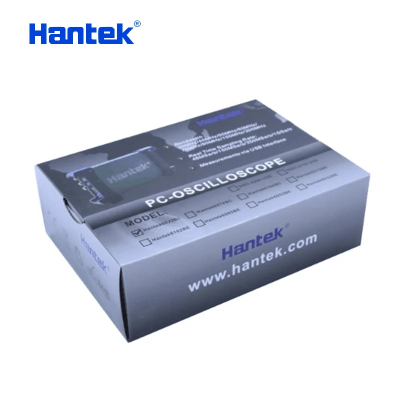 6022BE with box Hantek PC USB портативный осциллограф 20 МГц-200 МГц 2 канала 48 мс/s-250MSa/С осциллограф 6022BE/6052BE/6082BE/6102BE/6212BE - Цвет: 6022BE with box