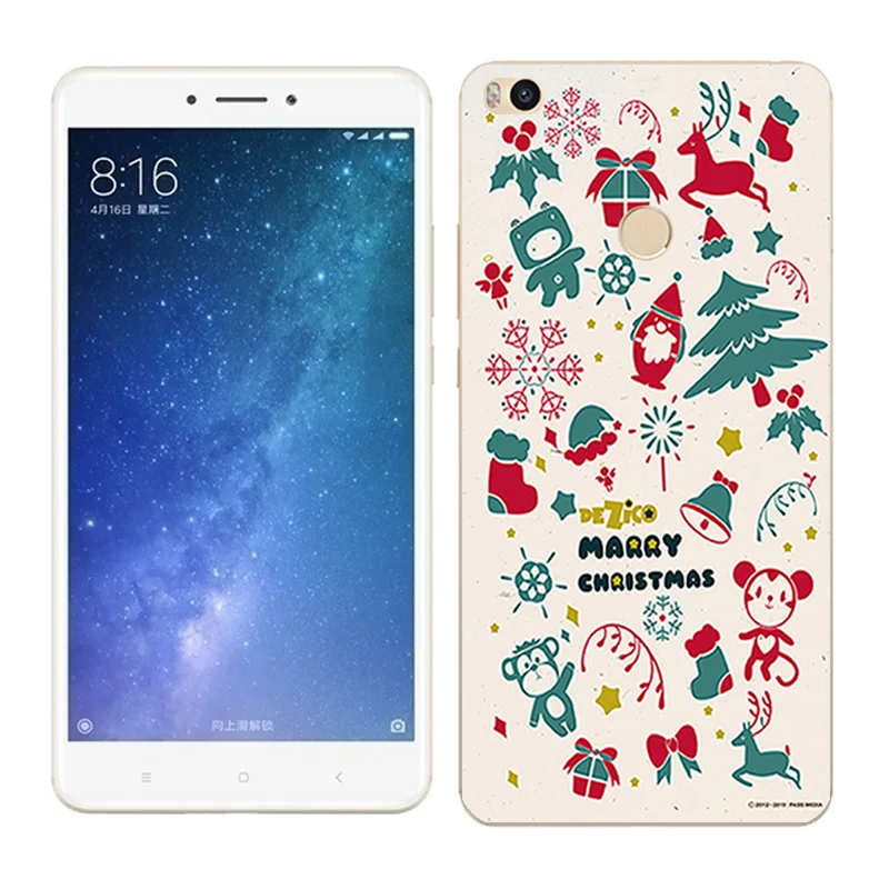 06 Чехол s для Xiaomi Mi Max2, мягкий силиконовый чехол для Xiaomi Mi Max 2 X'mas Day, окрашенный чехол для телефона xiomi Mi Max 2, Fundas - Цвет: 06