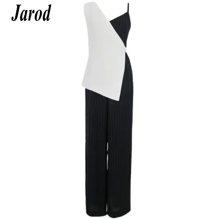 2018 Женские повседневные Комбинезоны с открытыми плечами широкие брюки Летние
