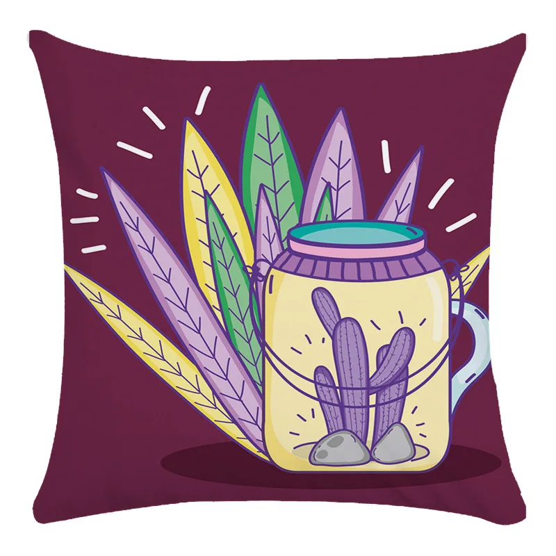 Оптовая продажа Подарочная наволочка скандинавские цветные растения в горшке