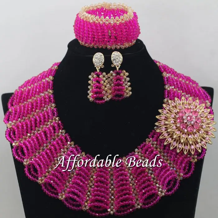 Ювелирные наборы из черного золота для женщин великолепные бусины в африканском