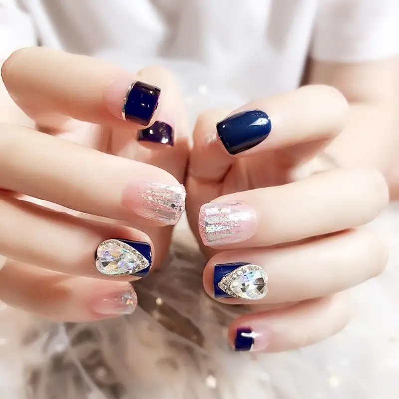 

24pcs/Set Design Artificial Nail Tips Full Cover Acrylic False French Full Nails Art