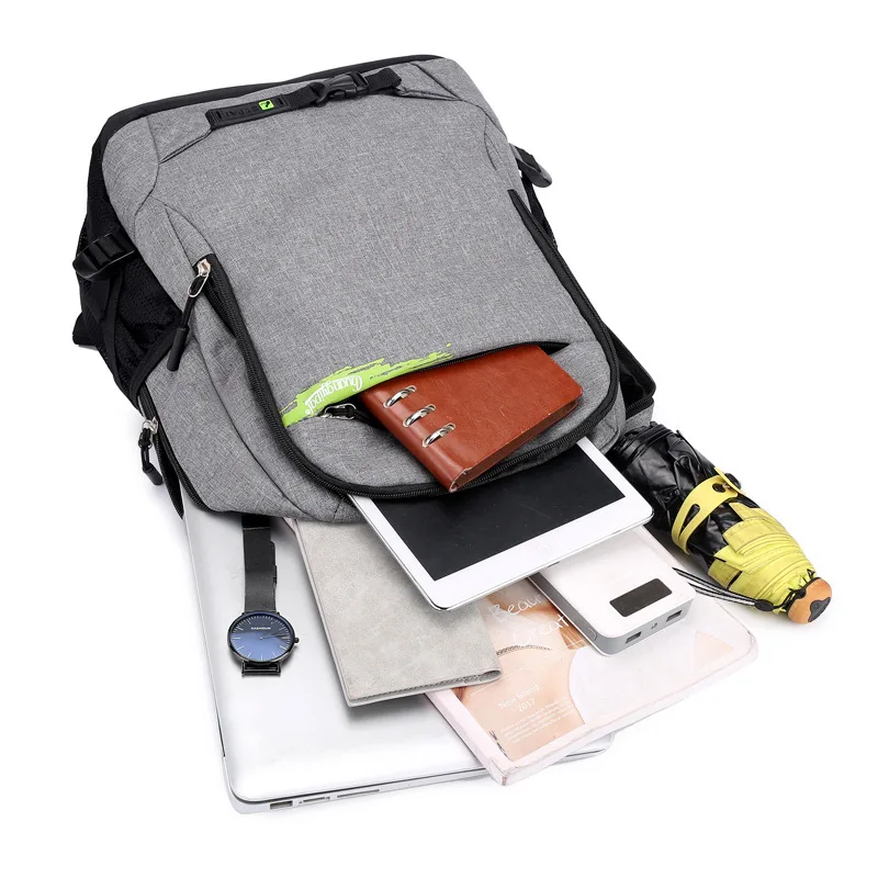 Мужской деловой рюкзак женский внешний USB зарядка Водонепроницаемый Школьный