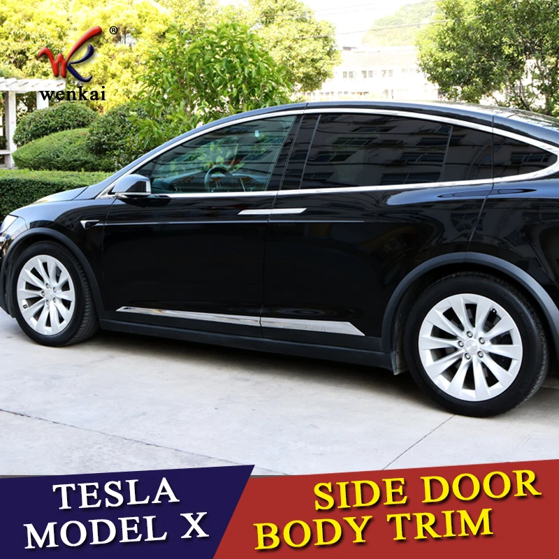 WK автомобильный чехол для Тесла Model X 2016 2017 2018 ABS хромированный боковый литья