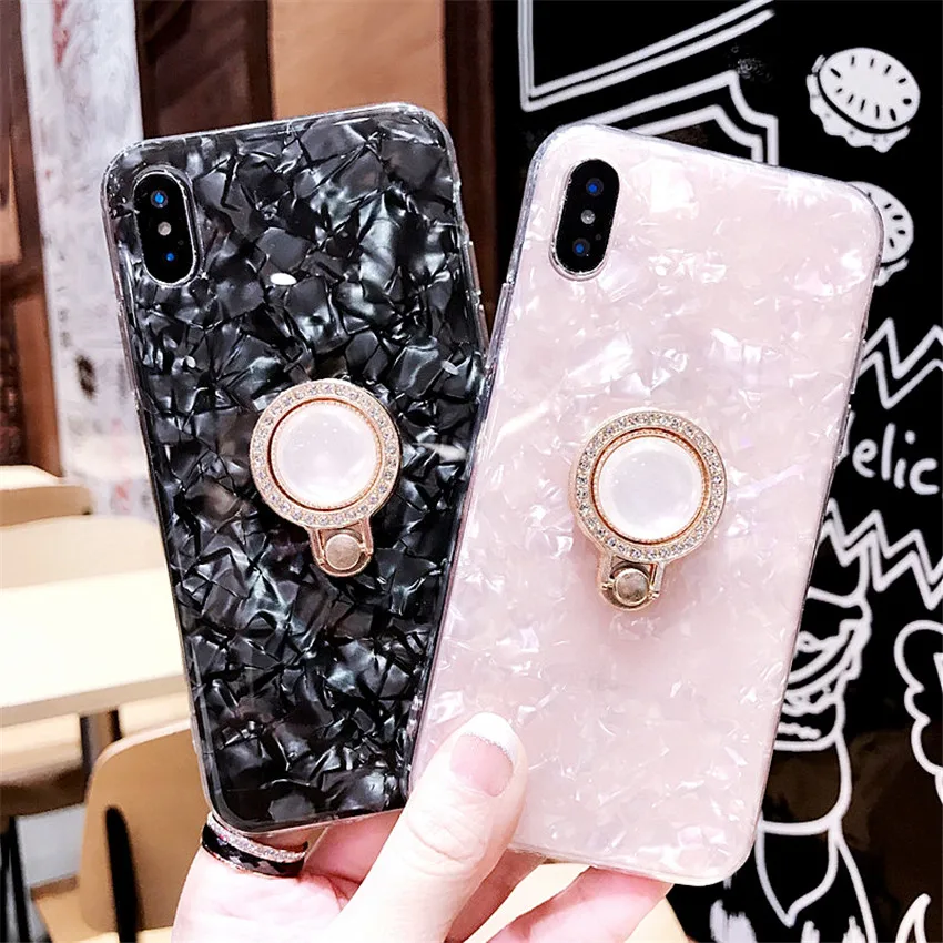 Для samsung Galaxy S7 край S8 S8Plus S9 S9Plus S10 Note 8 9 чехол блеск держатель из горного хрусталя с