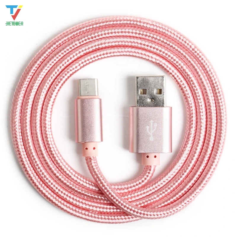 100 шт./лот 1 м/2 м/3 м нейлоновые Micro Тип usb C/8pin Зарядное устройство кабель для iphone samsung huawei Xiaomi оптом дешево